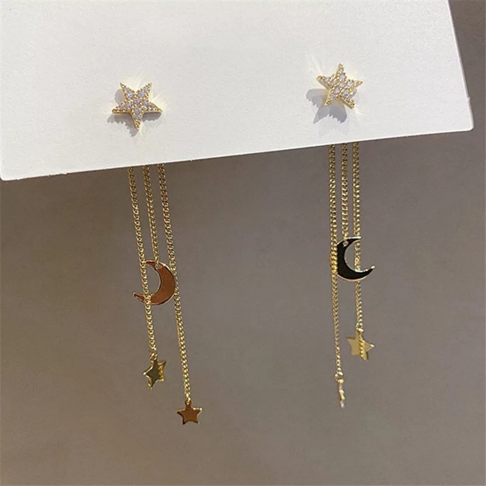 Cutest star and moon earrings